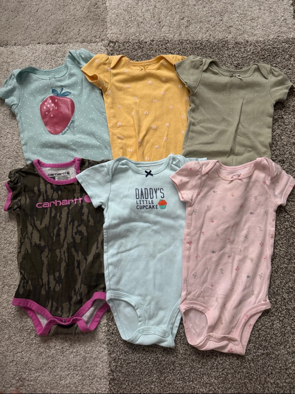 Assorted baby girl onesies - 9M